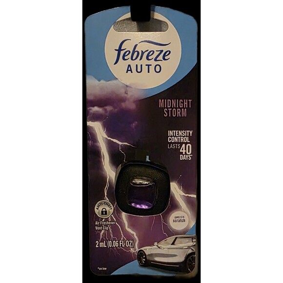 Febreze Car Vent Air Freshener, Midnight Storm 1 Count - 0.06 oz - Picture 1 of 2